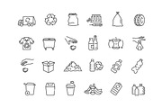 Recycling and Waste Management, an Outline Icon by Tettygreen (Thumbnail 2 of 2)