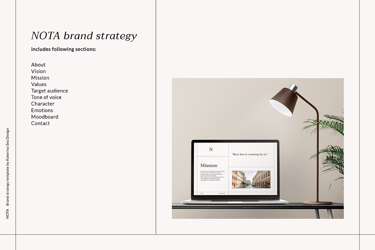 Brand strategy / Brand book template, a Marketing Template by Katerina.Sea.Design (Photo 5 of 7)