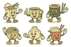 Animated illustration asian food cha, an Illustration by Dvoevnore photos