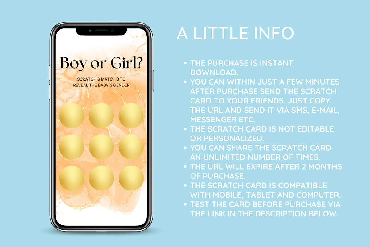 Gender Reveal Digital Scratch Card, an Email Template by SunshineStudioBoutique (Photo 4 of 7)