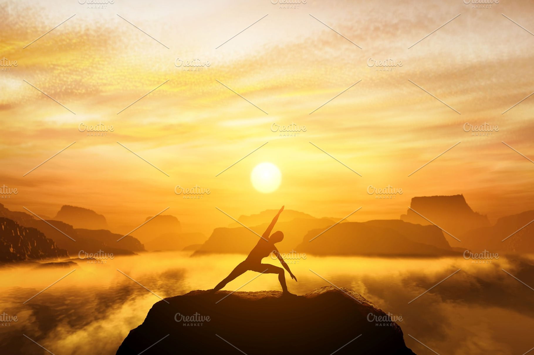 Young woman in yoga position., a Person Photo by Photocreo Michal Bednarek