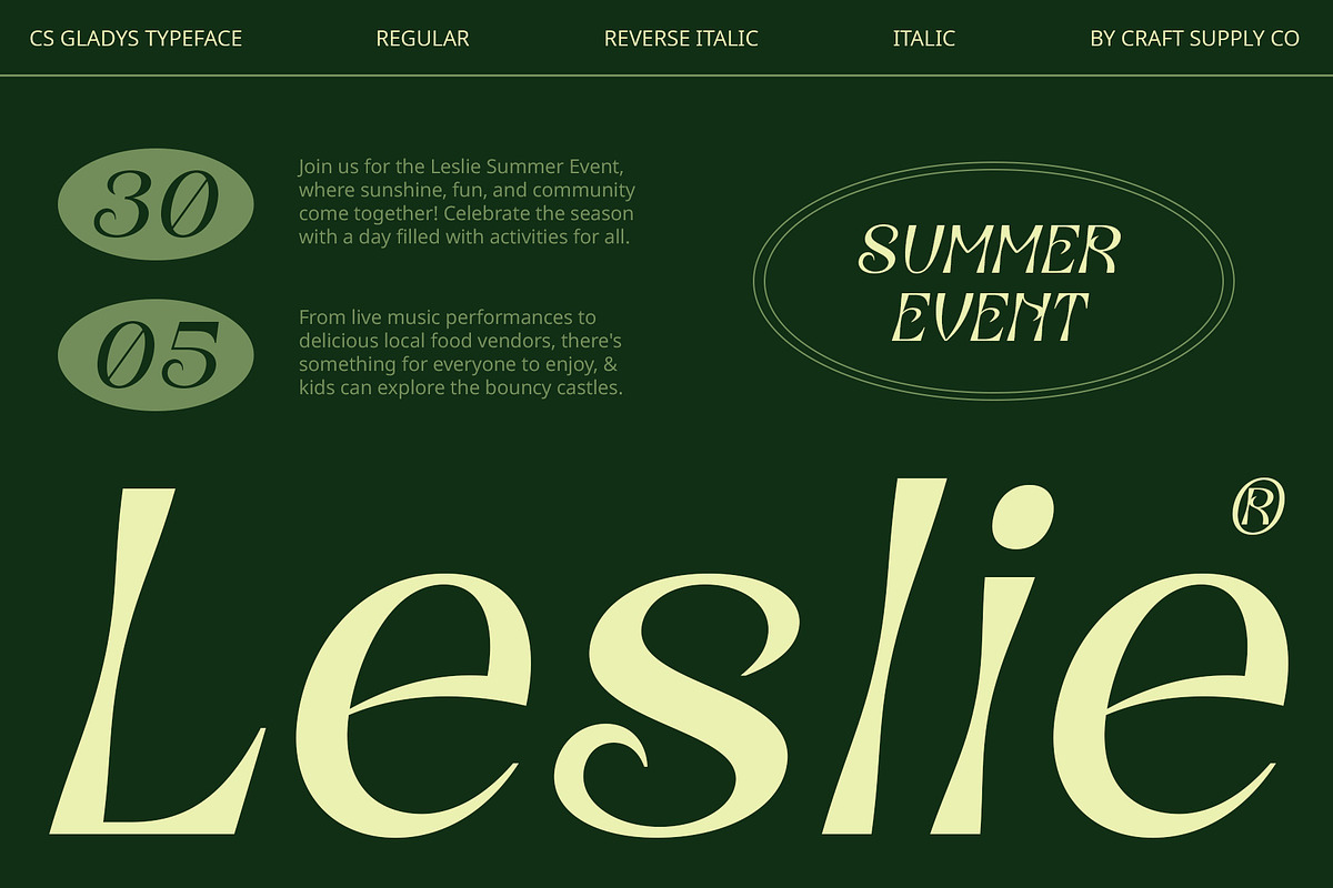 CS Gladys – Reverse Contrast Font, a Sans Serif Font by Craft Supply Co. (Photo 2 of 8)
