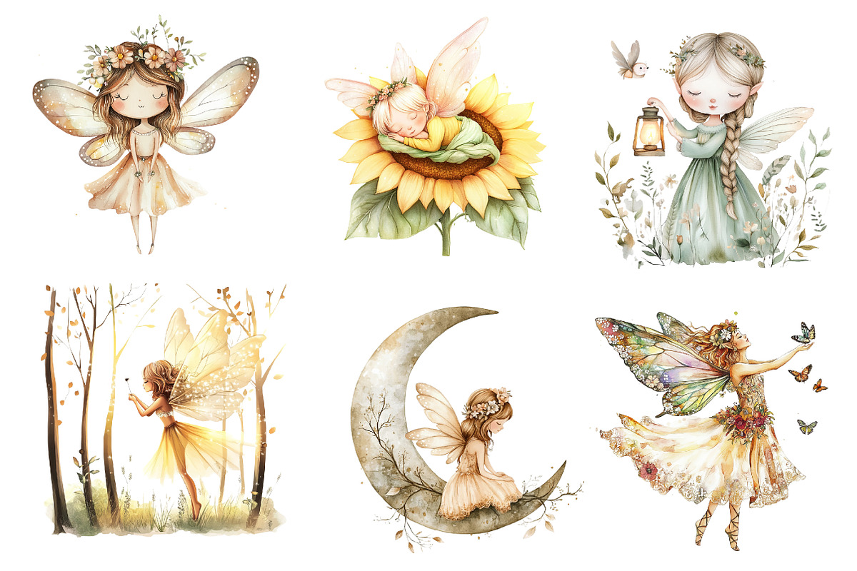 Boho Woodland Fairy Sublimation png, an Illustration by CreationArt (Photo 5 of 5)