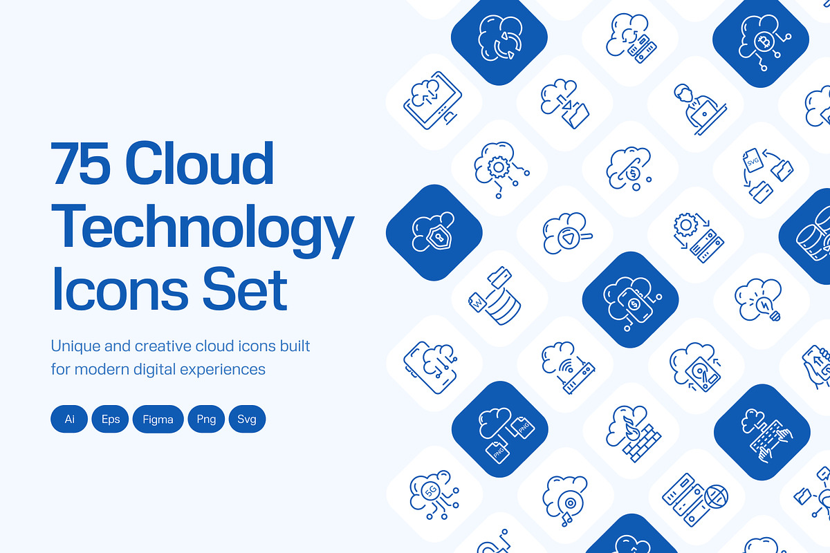Cloud technology Icon, an Outline Icon by Prosymbols (Photo 1 of 7)