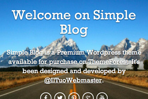 Simple Blog - Tumblr Style WP Theme