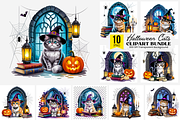 Halloween Cat PNG Bundle, a Graphic by Rina Akther (Thumbnail 1 of 11)