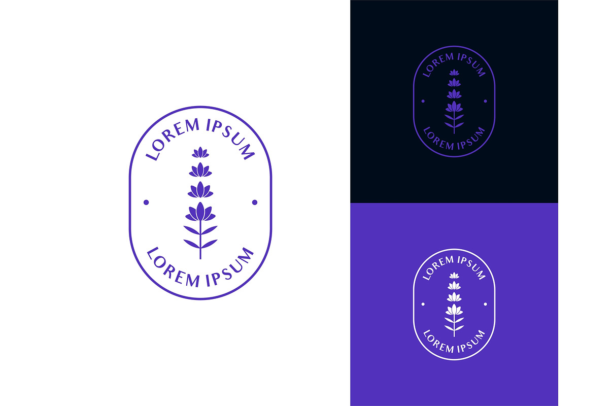 Lavender Floral Label Logo, a Branding & Logo Template by ika trisiana (Photo 1 of 2)