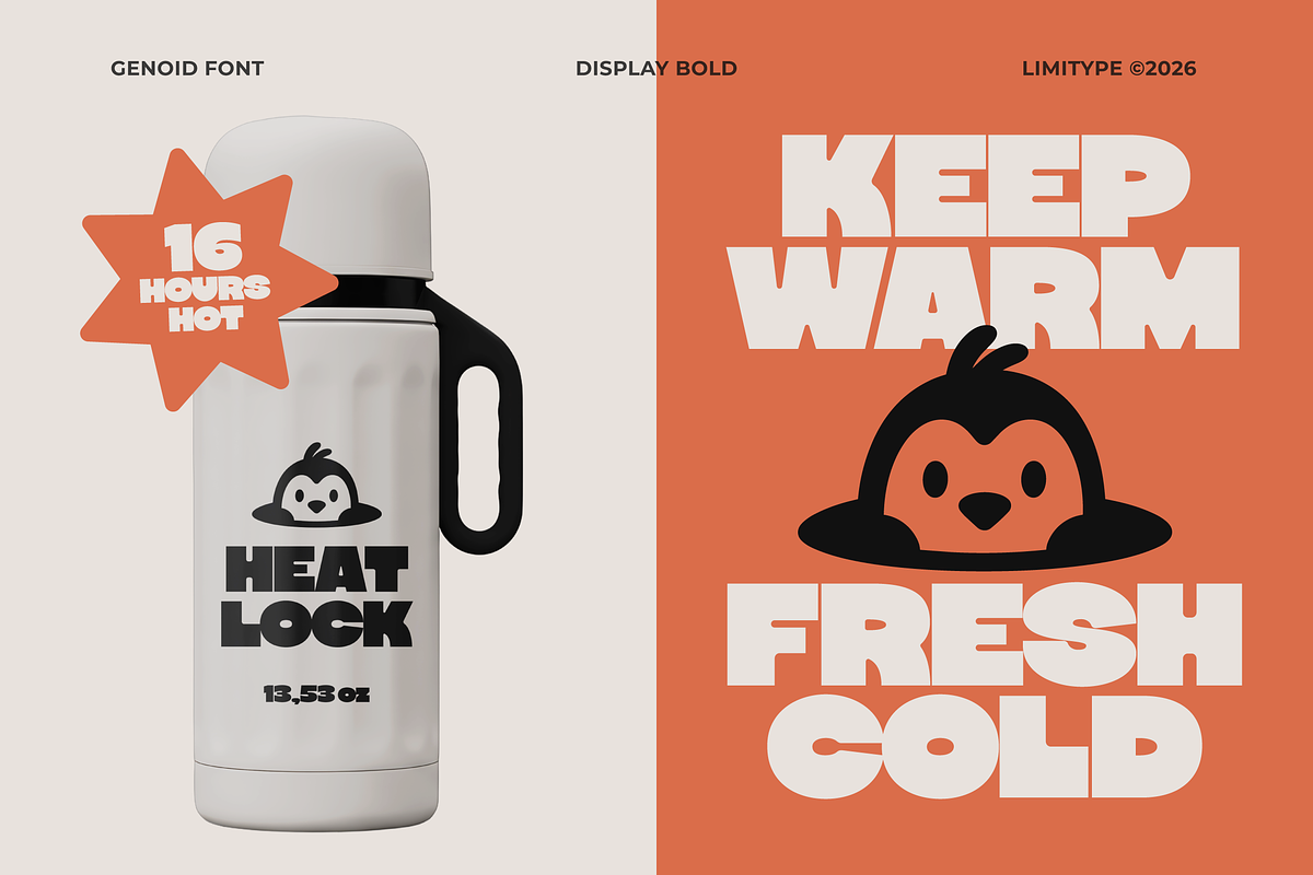 Genoid - Bold Display Font, a Sans Serif Font by limitype (Photo 3 of 12)