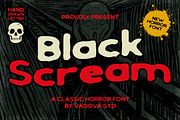 Black Scream Classic Horror Font, a Sans Serif Font by Vadovastd (Thumbnail 1 of 8)