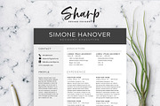 Modern Resume Template for Word, a Resume Template by SharpResumeFoundry (Thumbnail 1 of 6)