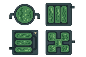 Cooking green vegetable dishes in, a Food Illustration by ZinetroN