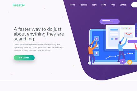 Kreater - Startup Landing Page, a Bootstrap Template by akshsoel