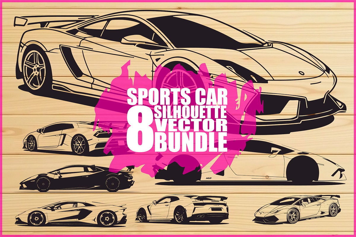 Modern Sports Car Design bundle, an Illustration by Artivon (Photo 1 of 9)