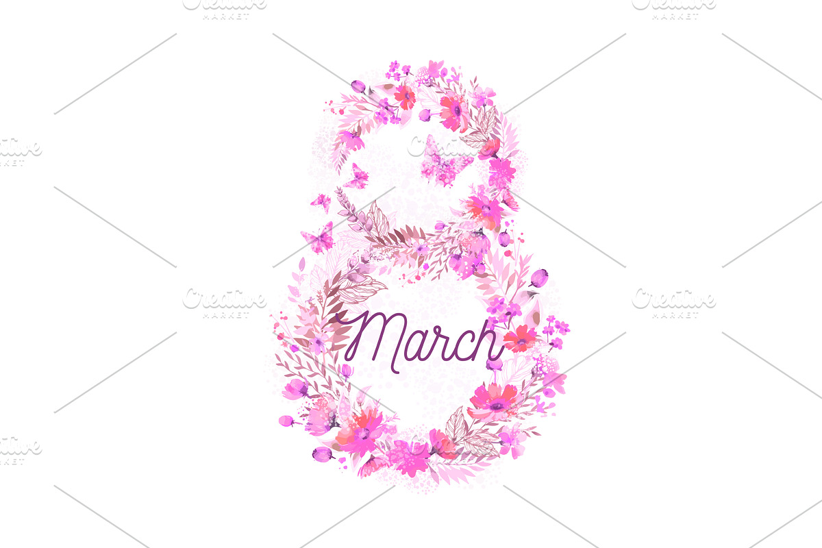 Happy Women's Day, March 8th, an Illustration by Nenahliadava Design