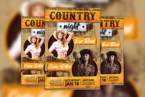 Country Music Bar Flyer Template