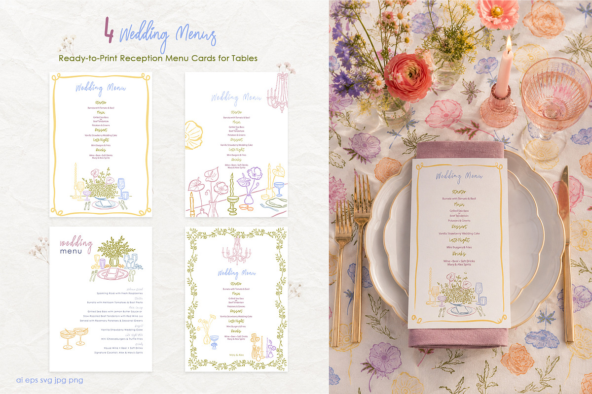 Dopamine Garden Wedding Clipart Pack, a Decorative Illustration by SunnJaneArt (Photo 12 of 20)