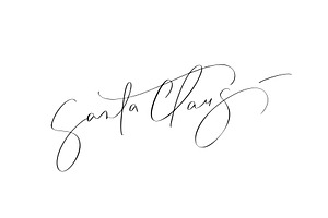 Santa Claus vector signature