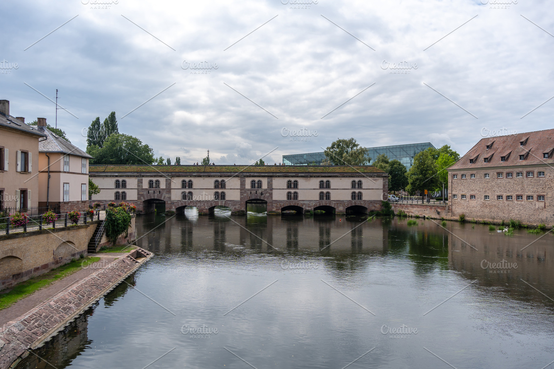 Barrage Vauban historic bridge in Strasbourg France, an Architecture Photo by GoodGoods