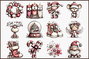 Whimsical Christmas Clipart, an Illustration by Sublimation Artist (Thumbnail 3 of 6)