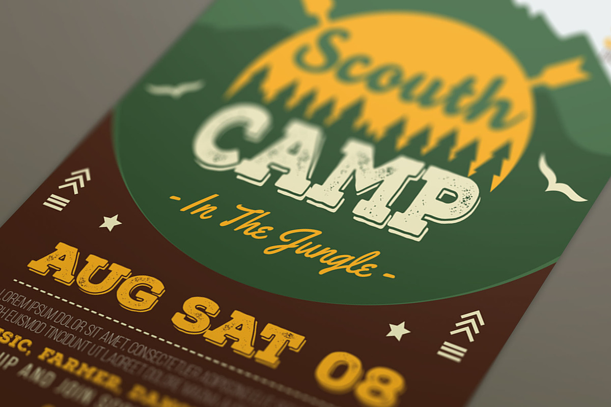 Scout Camp Flyer, a Flyer Template by Graphr