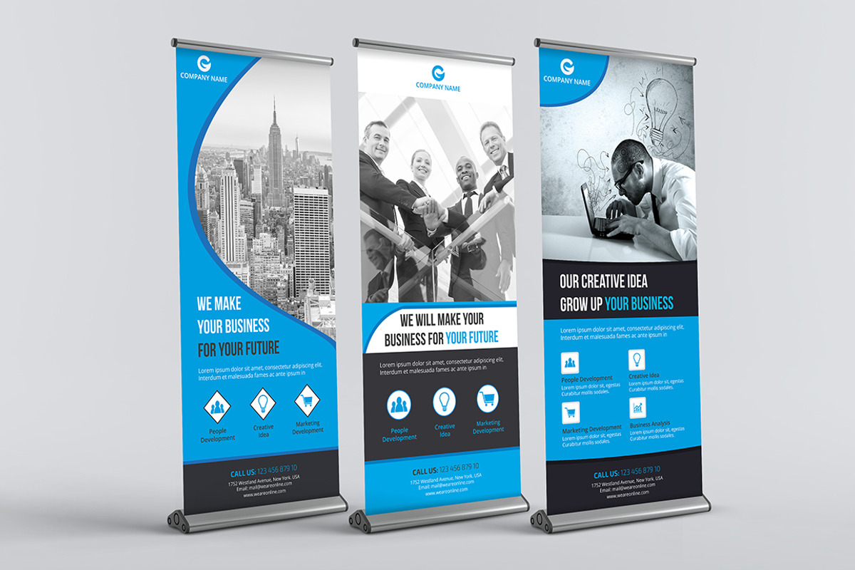 Business Roll-up Banners Bundle, a Flyer Template by design_pick (Photo 2 of 10)
