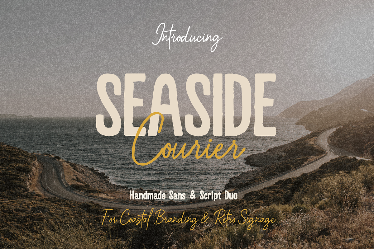Seaside Courier – Font Duo, a Script Font by Creacy Studio (Photo 1 of 9)