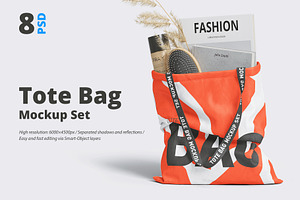 Tote Bag Mockup, a Household Mockup by WebAndCat