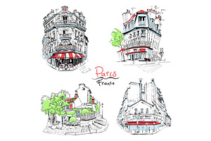 Typical Parisian Housees, France