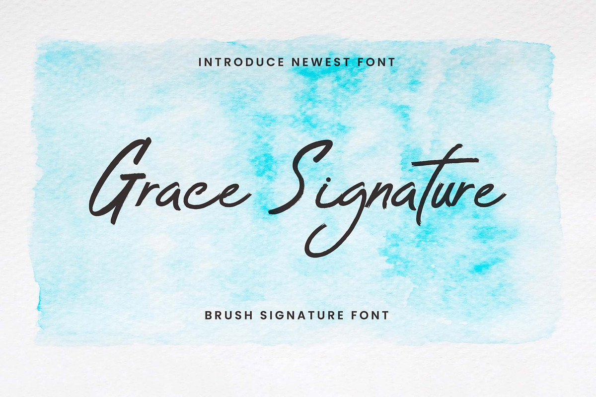 Grace Signature Bursh Signature Font, a Handwritten Font by UICreative (Photo 1 of 13)