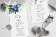 Blue orchid. Wedding invitation set., an Invitation Template by Nebbia (Thumbnail 2 of 6)