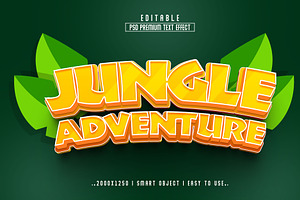 Jungle Adventure 3D Editable Text