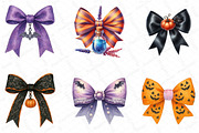Halloween Coquette Bow Clipart, an Illustration by DreamPrint404 (Thumbnail 2 of 4)