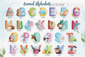 Cute Animals Alphabets A-Z