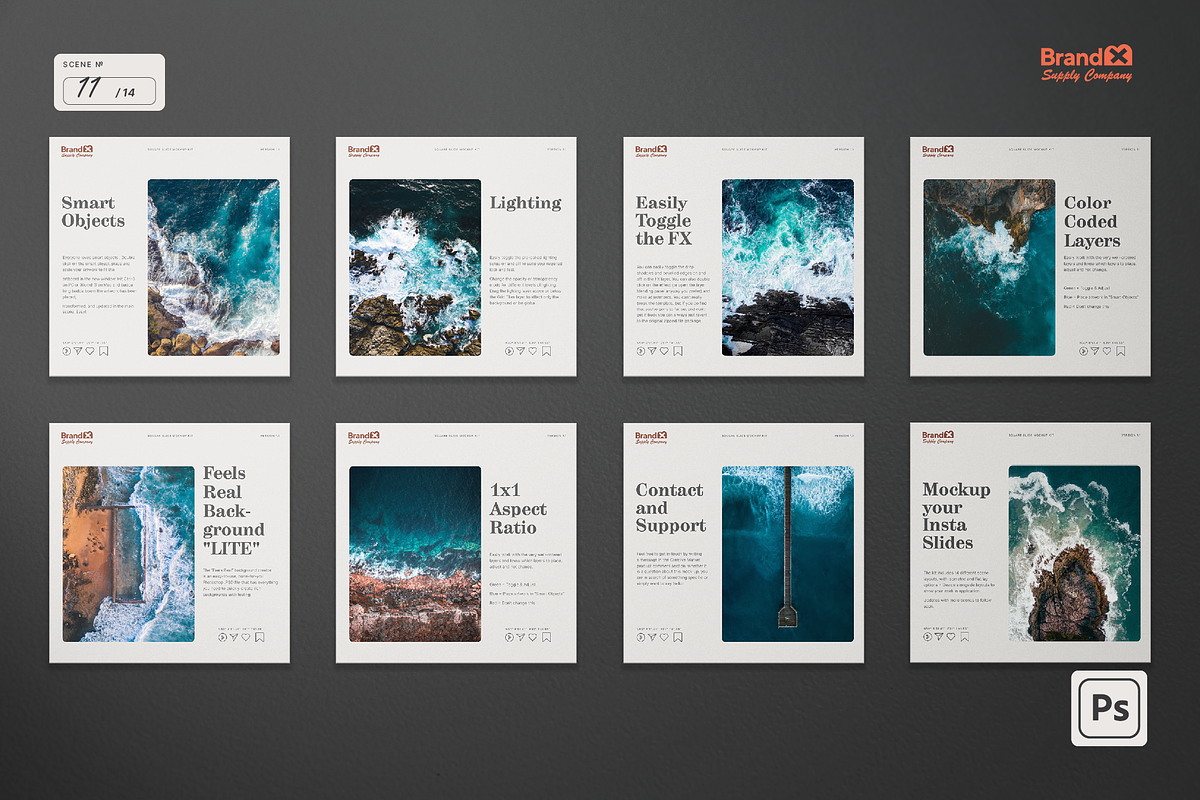 Agenzia I Square Mockup Kit, a Mockup by Brand_x Supply Co. (Photo 11 of 17)