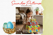 Watercolor Happy Easter Clipart, a Seasonal Illustration by Andre_Eva (Thumbnail 12 of 12)