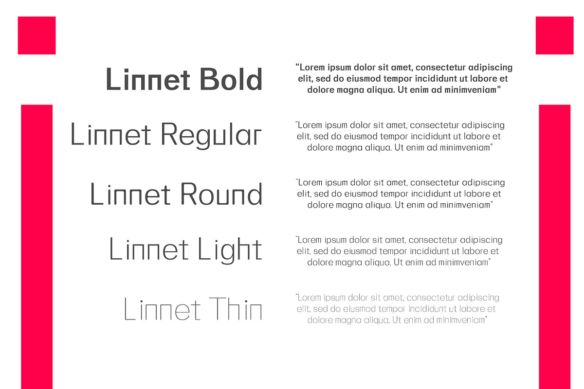Linnett Sans Serif Font Family preview 4