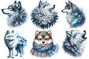 Winter Wolves Clipart, an Illustration by Pixels.Craft (Thumbnail 2 of 7)