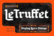 Le Truffet - Display Retro Vintage F, a Serif Font by Drizy (Thumbnail 1 of 9)