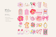 Pink Watercolor Clipart Collection, a Decorative Illustration by Patishop Art (Thumbnail 7 of 8)