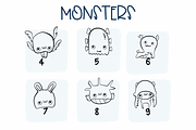 MONSTERS| Symbols Fonts, a Symbol Font by Sirinart (Thumbnail 4 of 7)