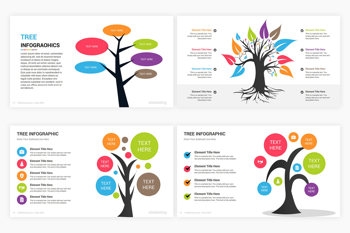Tree Infographics Google Slides, a Presentation Template by SlideOne (Photo 7 of 8)