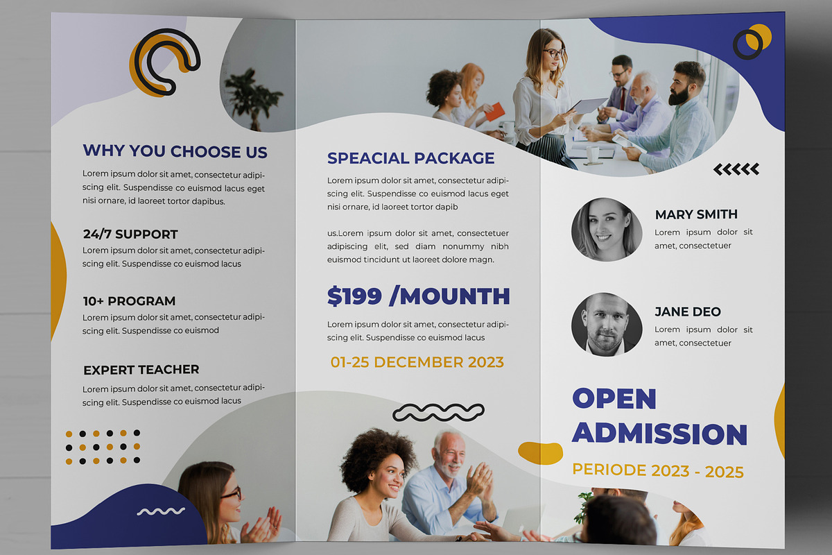 Admission Trifold Brochure, a Brochure Template by MightyDesign (Photo 2 of 7)
