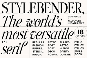 Stylebender Serif - Multi-style Font