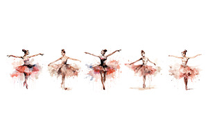 Elegance ballet dancers. Beautiful, an Illustration by LadadikArt
