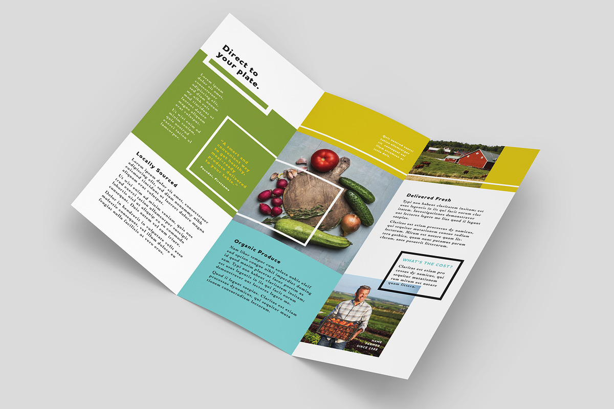 Organic Food Trifold Brochure, a Brochure Template by StockLayouts (Photo 2 of 4)