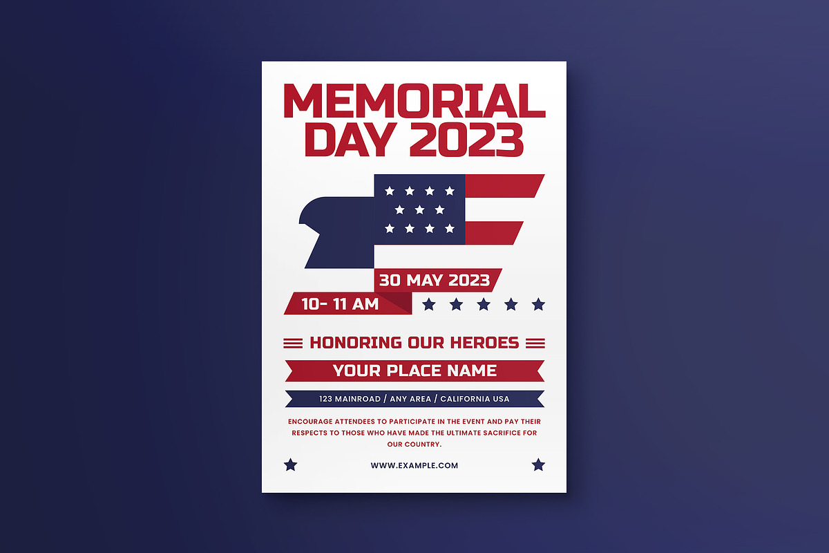Memorial Day 2023 Flyer, a Flyer Template by Tokosatsu (Photo 2 of 3)
