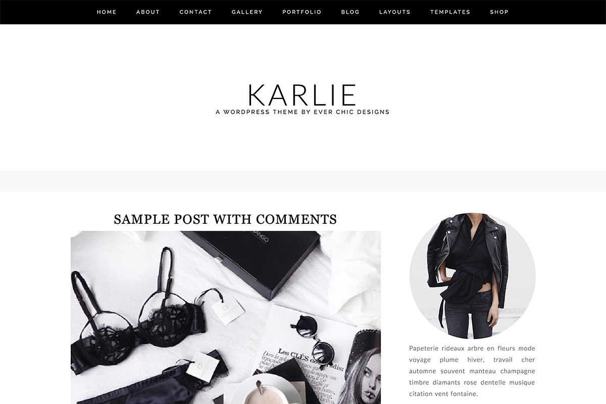 Karlie Feminine Wordpress Blog Theme, a WordPress Template by The Reverie Collective (Photo 3 of 3)