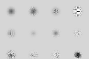 200 Vector Halftone Circles Megapack