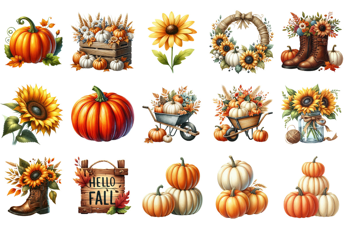 Autumn Season Clipart, an Illustration by Libby Wishes (Photo 2 of 9)