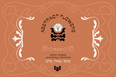 Abstract flowers - design elements